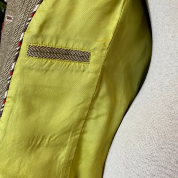 American Eagle Tweed Ribbon Embroidery Jacket Size Medium - Picture 4 of 6